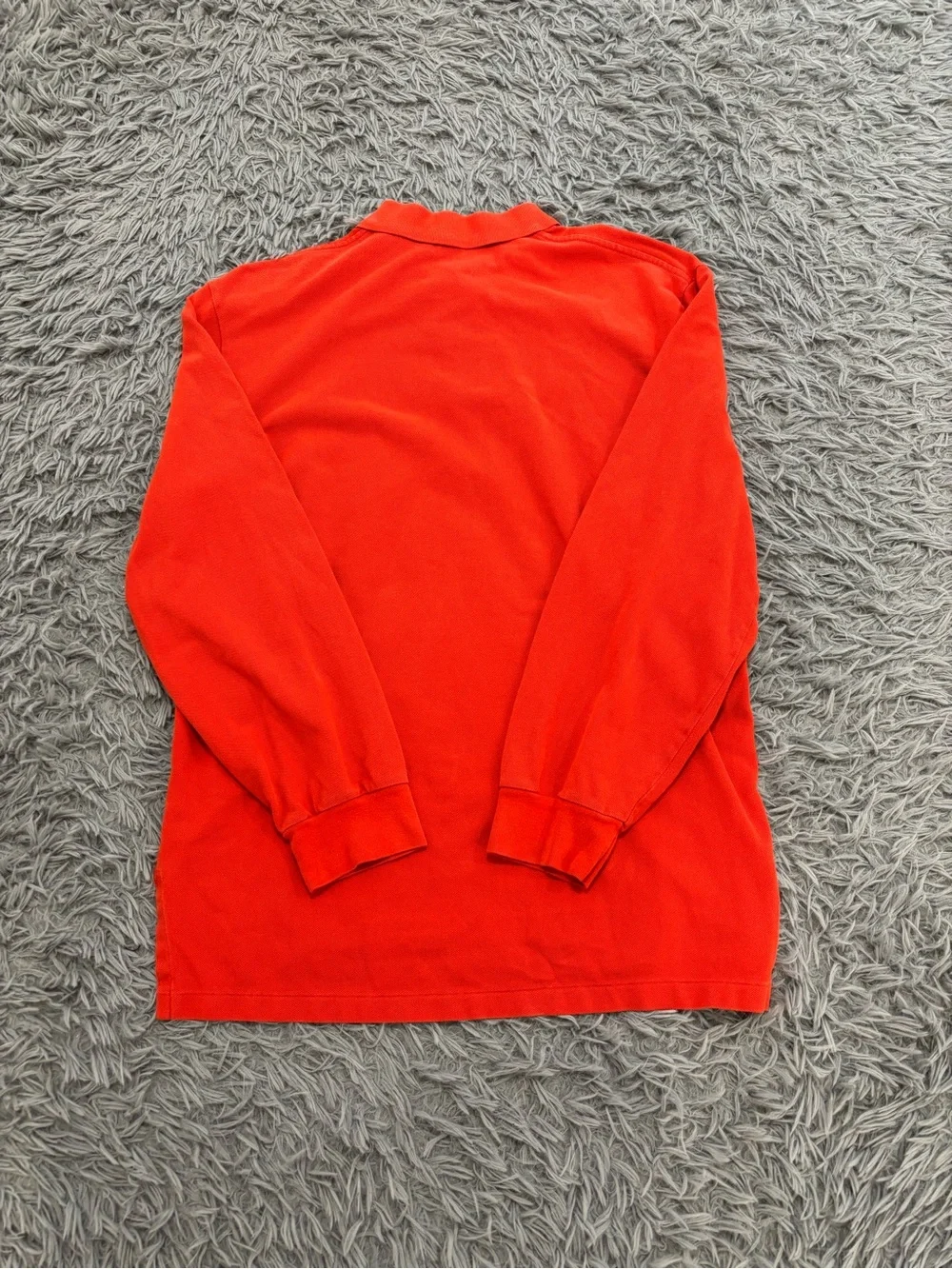 Vintage Polo Ralph Lauren Men’s Long Sleeve Polo Shirt Orange Red Large Preppy